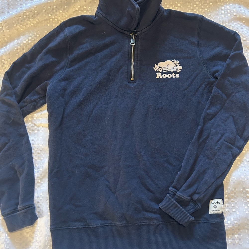 Roots Dark Blue Fleece Sweatshirt